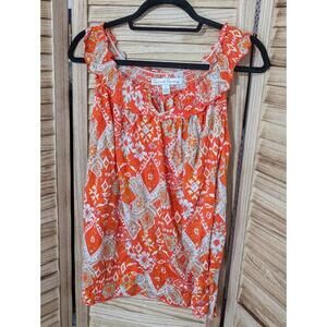 French Laundry Womens orange White Tank Top  Large